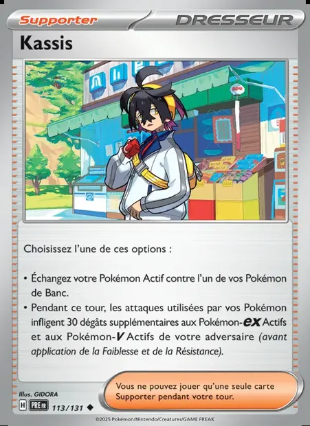 Kassis, carte Pokémon PRE 113 — extension Évolutions Prismatiques