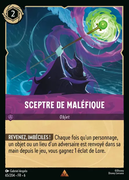 Sceptre de Maléfique, carte Disney Lorcana CH6-065 — extension La Mer Azurite