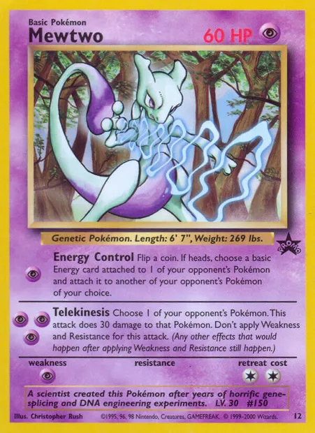 Mewtwo, Pokémon card WP 12 — Wizards Black Star Promos set