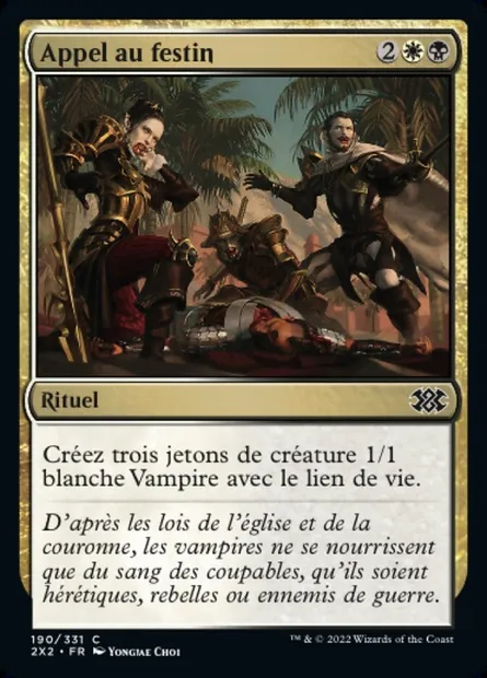 Appel au festin, carte Magic 2X2 190 — extension Double Masters 2022