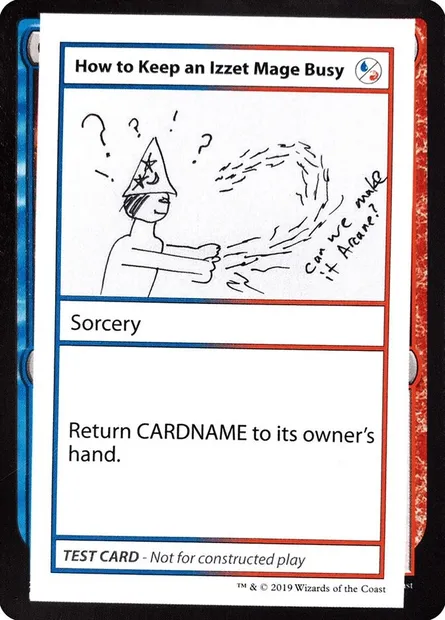 How to Keep an Izzet Mage Busy, Magic card CMB2 93 — Mystery Booster Playtest Cards 2021 set