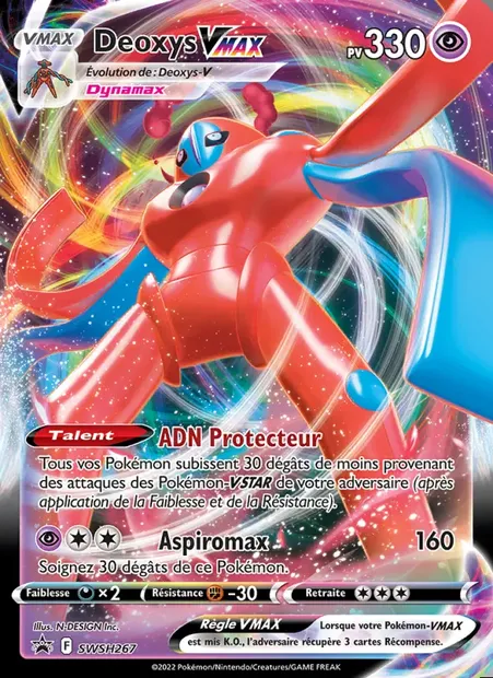 Deoxys VMAX, carte Pokémon SWSH 267 — extension Promo SWSH