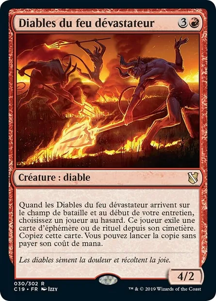Diables du feu dévastateur, carte Magic C19 30 — extension Commander 2019