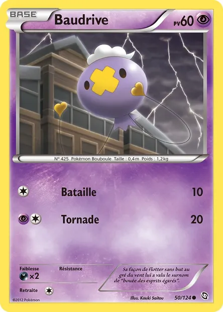 Baudrive, carte Pokémon DRX 50 — extension Dragons Éxaltés