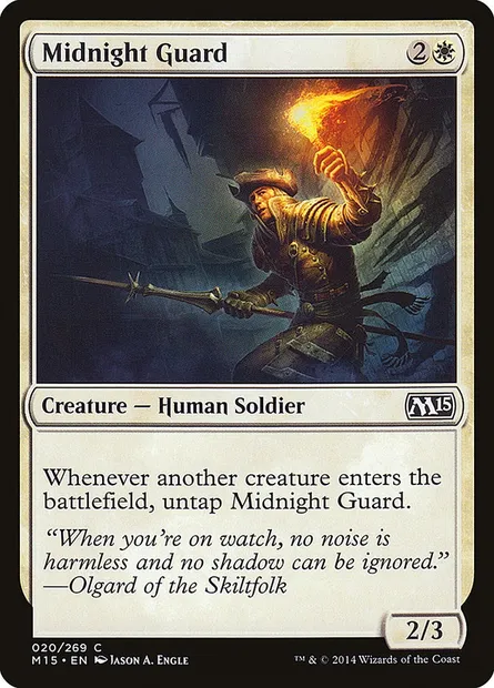 Midnight Guard, Magic card M15 20 — Magic 2015 set