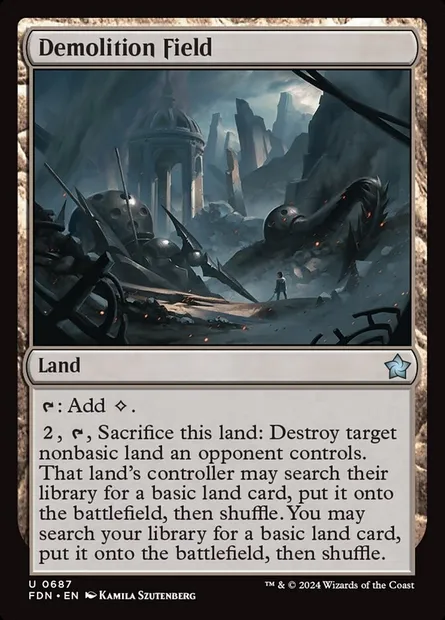 Demolition Field, Magic card FDN 687 — Foundations set