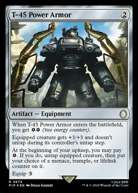 T-45 Power Armor, Magic card PIP 673 — Fallout set