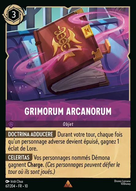 Grimorum Arcanorum, carte Disney Lorcana CH10-067 — extension Lueurs dans les Profondeurs