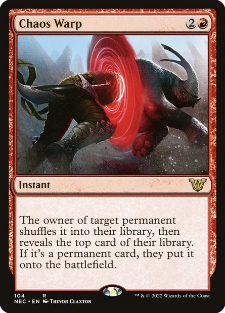 Chaos Warp, Magic card NEC 104 — Neon Dynasty Commander set