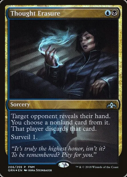 Thought Erasure, Magic card PGRN 206 — Guilds of Ravnica Promos set