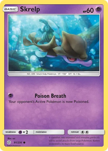 Skrelp, Pokémon card CEC 91 — Cosmic Eclipse set