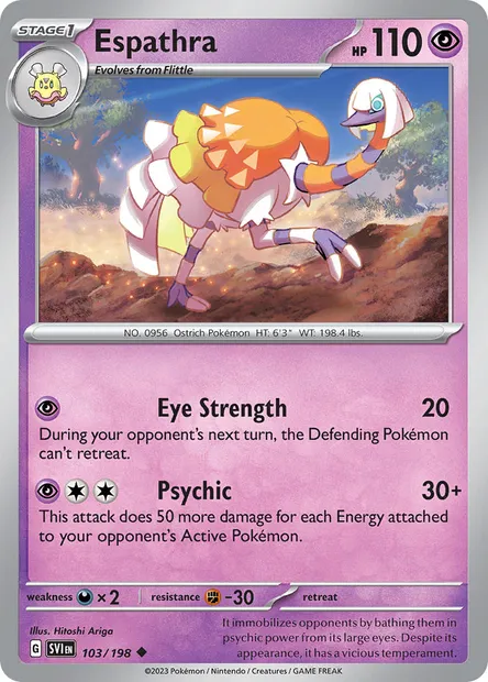 Espathra, Pokémon card SVI 103 — Scarlet & Violet set