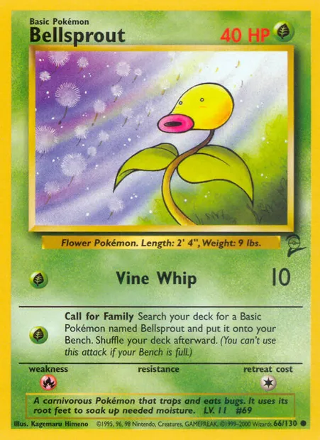 Chétiflor, carte Pokémon B2 66 — extension Base Set 2
