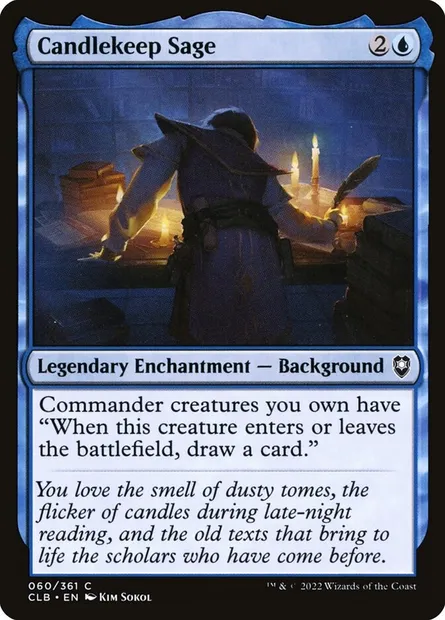 Candlekeep Sage, Magic card CLB 60 — Commander Legends: Battle for Baldur's Gate set