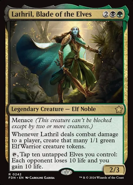 Lathril, Blade of the Elves, Magic card FDN 242 — Foundations set