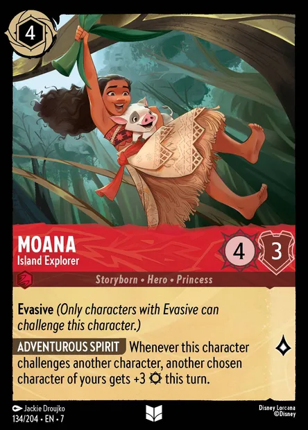 Moana - Island Explorer, Disney Lorcana card CH7-134 — Archazia's Island set
