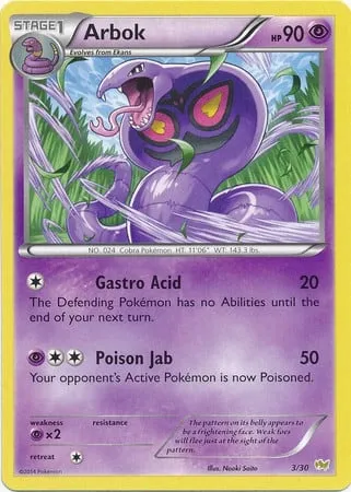 Arbok, Pokémon card TK6N 003 — XY Trainer Kit: Noivern set