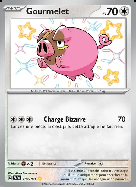 Gourmelet, carte Pokémon PAF 207 — extension Destinées de Paldea