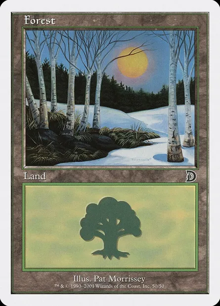Forêt, carte Magic DKM 50 — extension Deckmasters