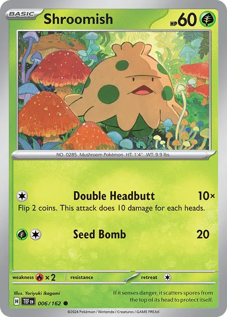 Shroomish, Pokémon card TEF 006 — Temporal Forces set