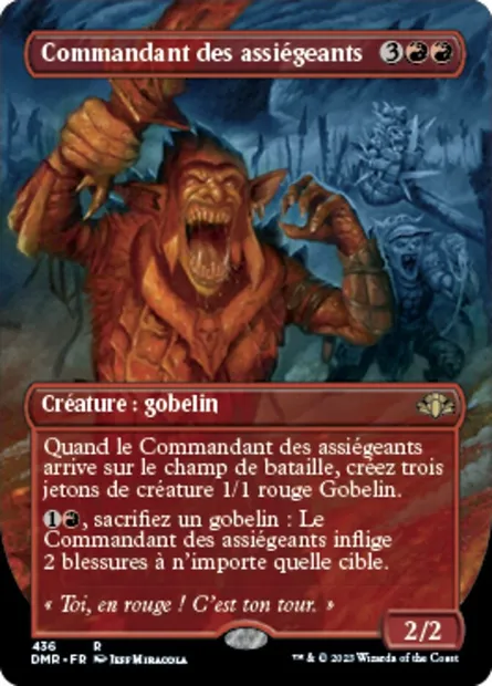 Commandant des assiégeants, carte Magic DMR 436 — extension Dominaria Remastered