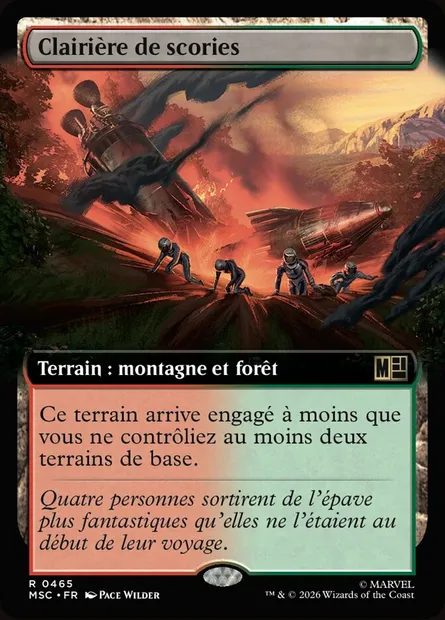 Clairière de scories, carte Magic MSC 465 — extension Marvel Super Heroes Commander