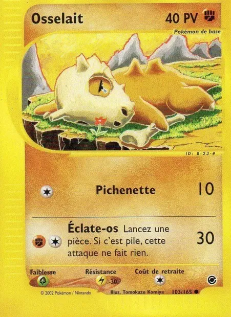 Osselait, carte Pokémon EX 103 — extension Expedition