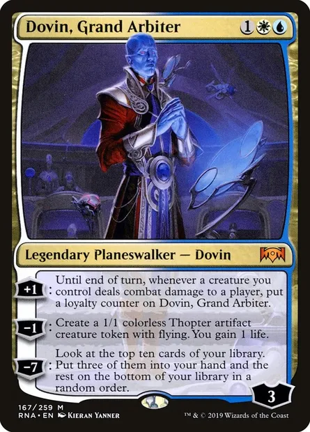 Dovin, Grand Arbiter, Magic card RNA 167 — Ravnica Allegiance set