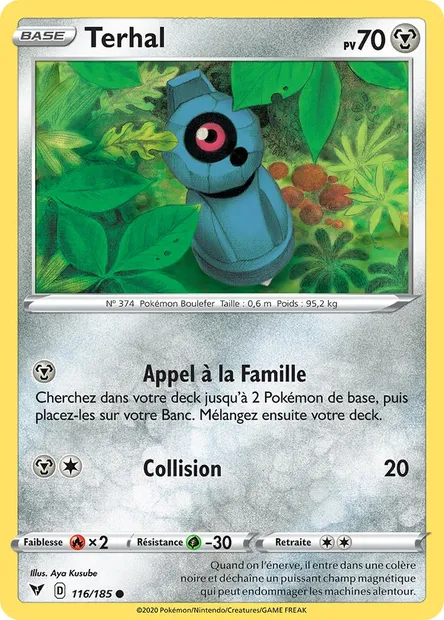 Terhal, carte Pokémon VIV 116 — extension Voltage Éclatant