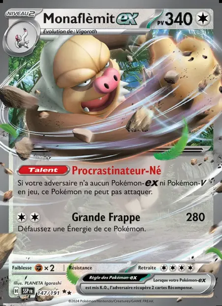 Monaflèmit-ex, carte Pokémon SSP 147 — extension Étincelles Déferlantes