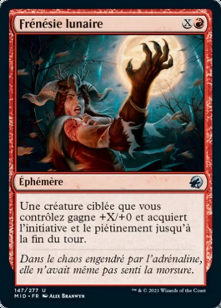 Frénésie lunaire, carte Magic MID 147 — extension Innistrad : chasse de minuit