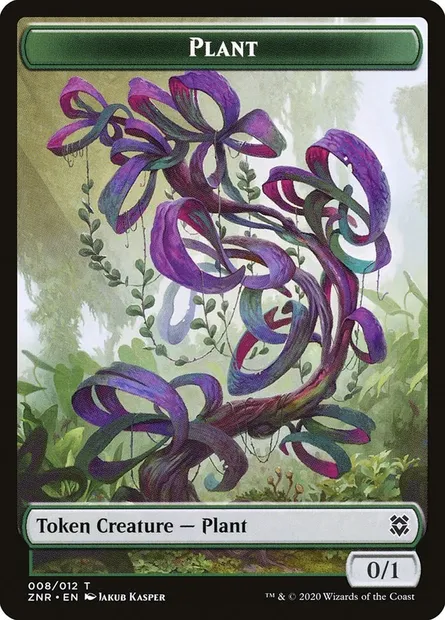 Plant, Magic card TZNR 8 — Zendikar Rising Tokens set
