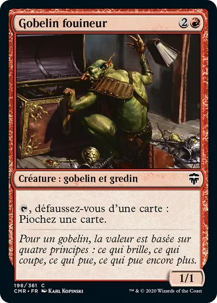 Gobelin fouineur, carte Magic CMR 198 — extension Commander Legends