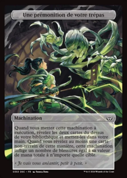 Une prémonition de votre trépas, carte Magic DSC 353 — extension Duskmourn: House of Horror Commander