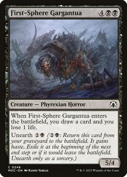 First-Sphere Gargantua, Magic card MOC 248 — March of the Machine Commander set