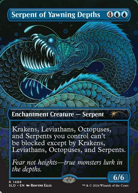 Serpent of Yawning Depths, Magic card SLD 1489 — Secret Lair Drop set
