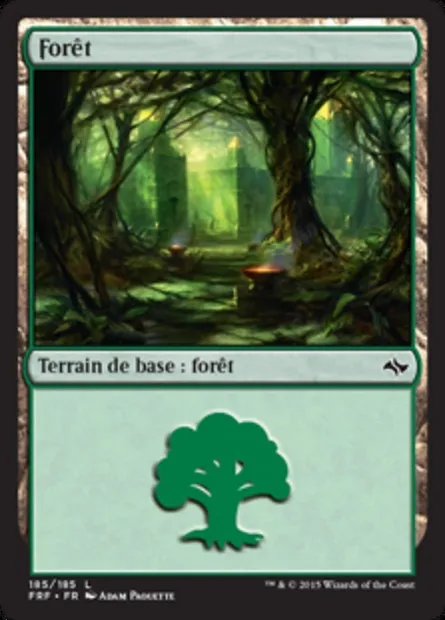 Forêt, carte Magic FRF 185 — extension Destin reforgé