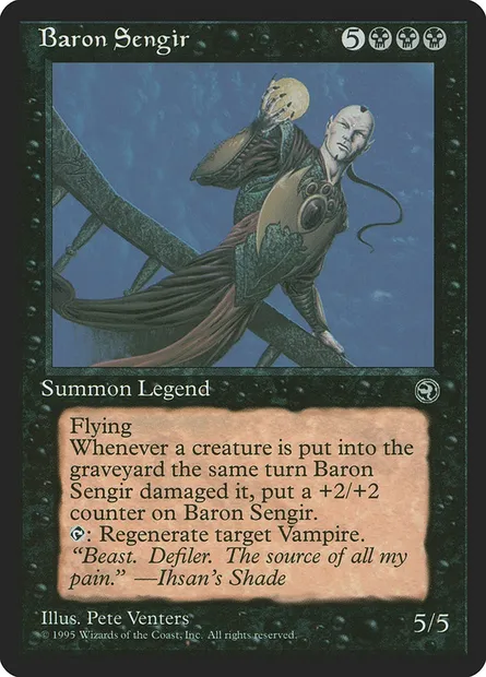 Baron Sengir, Magic card HML 41 — Homelands set