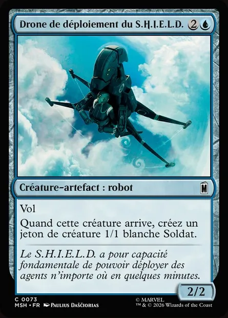 Drone de déploiement du S.H.I.E.L.D., carte Magic MSH 73 — extension Marvel Super Heroes
