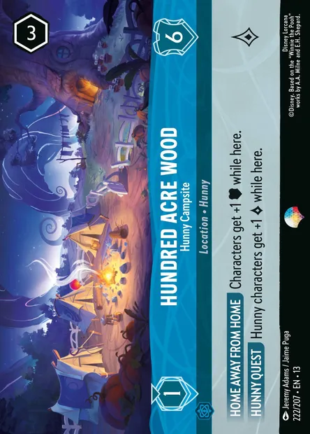 Hundred Acre Wood - Hunny Campsite, Disney Lorcana card CH13-222 — Attack of the Vine! set