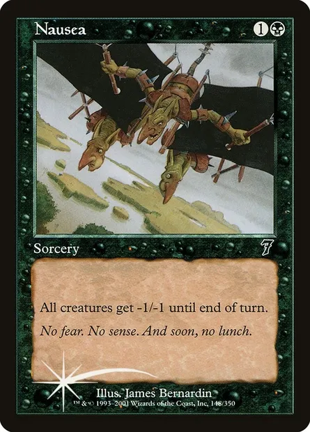 Nausée, carte Magic 7ED 148★ — extension Septième Edition