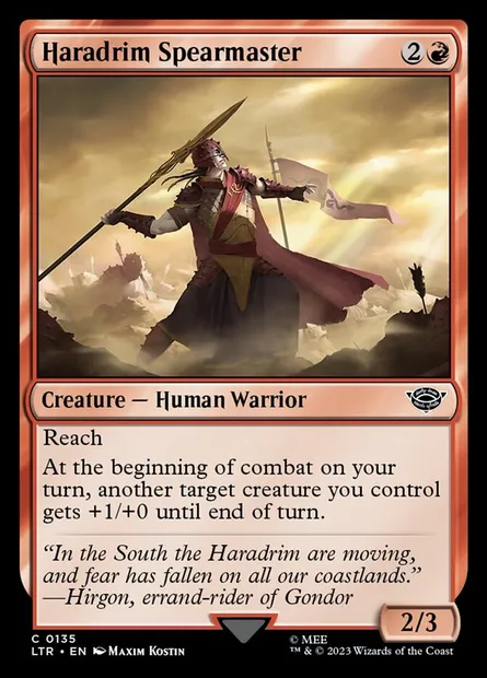 Haradrim Spearmaster, Magic card LTR 135 — The Lord of the Rings: Tales of Middle-earth set