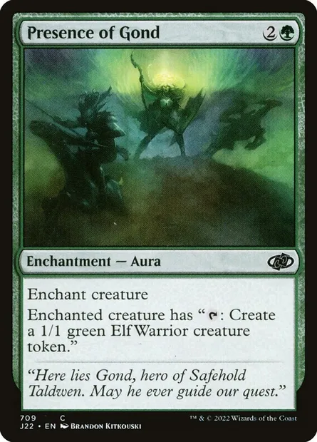 Presence of Gond, Magic card J22 709 — Jumpstart 2022 set