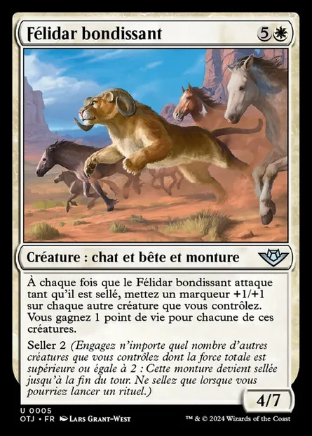 Félidar bondissant, carte Magic OTJ 5 — extension Outlaws of Thunder Junction