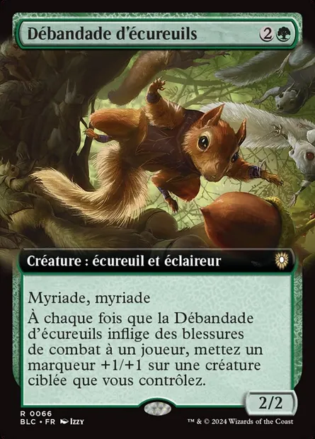 Débandade d'écureuils, carte Magic BLC 66 — extension Bloomburrow Commander