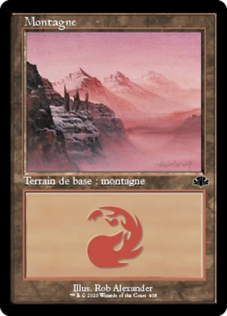 Montagne, carte Magic DMR 408 — extension Dominaria Remastered