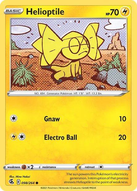 Helioptile, Pokémon card FST 98 — Fusion Strike set
