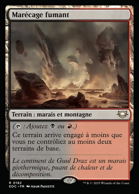 Marécage fumant, carte Magic EOC 182 — extension Edge of Eternities Commander