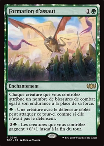 Formation d'assaut, carte Magic TDC 246 — extension Tarkir: Dragonstorm Commander