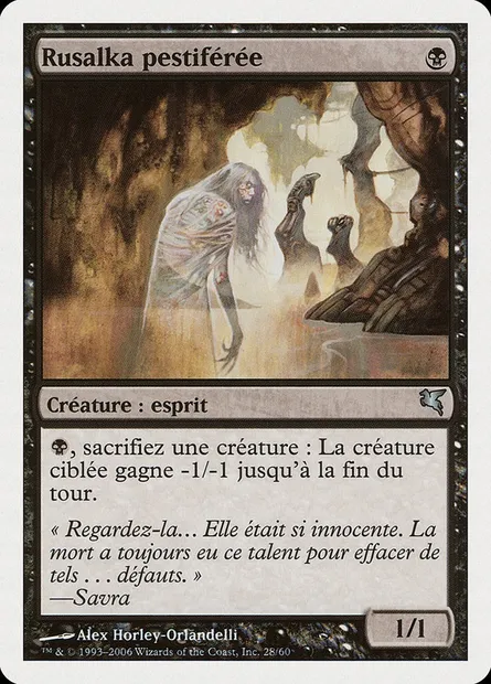 Rusalka pestiférée, carte Magic PSAL F28 — extension Salvat 2005